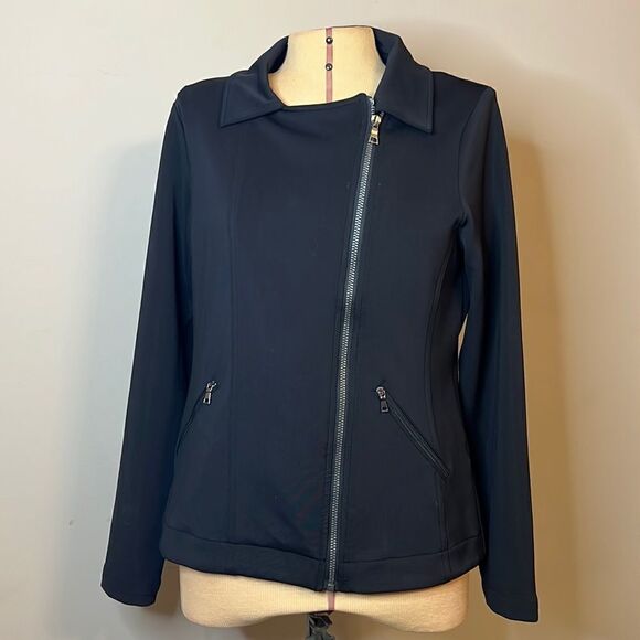 EP PRO Black Golf Jacket with Asymmetrical Front Zip - Size Medium - Picture 1 of 12